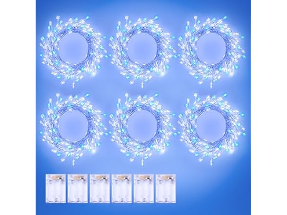 Brightown Twinkle Lights Battery Operated with Timer, 6Pack