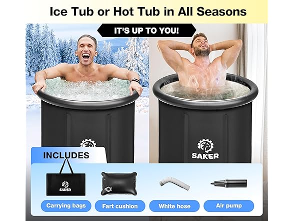 Saker XL Ice Tubs for Cold Plunge, 110 Gallons