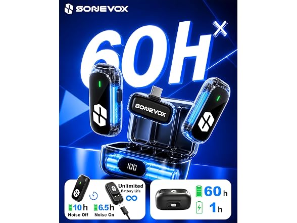 SONEVOX AirMic Mini (2TX 2RX Charging Case)