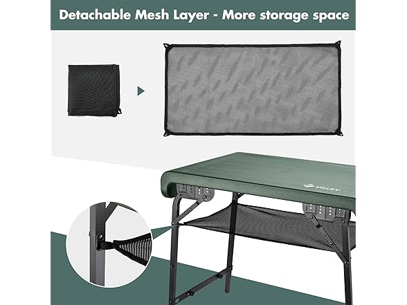 VILLEY Camping Table Collapsible Stools Set