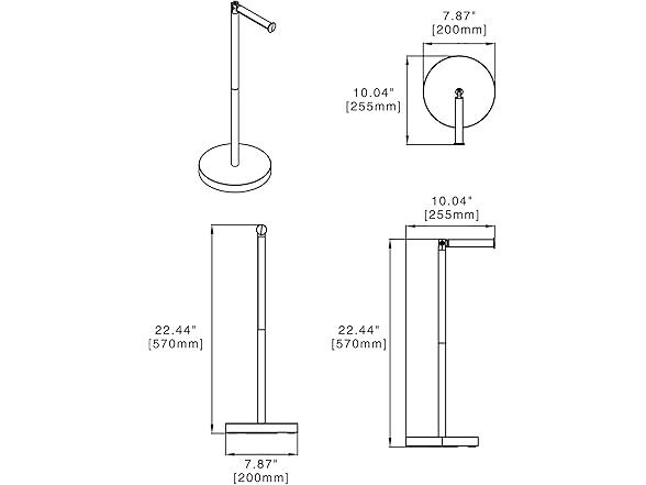 Free Standing Toilet Paper Holder Stand