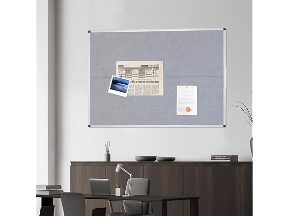 VIZ-PRO Fabric Board, 60x48", Grey