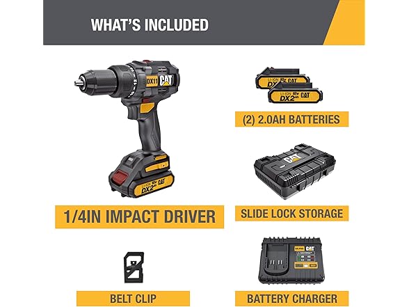 CAT DX11 18V Brushless 1/2in Drill/Driver Kit