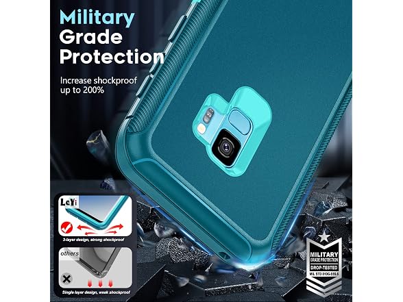 LeYi for Samsung Galaxy S9 Case: 3 in 1