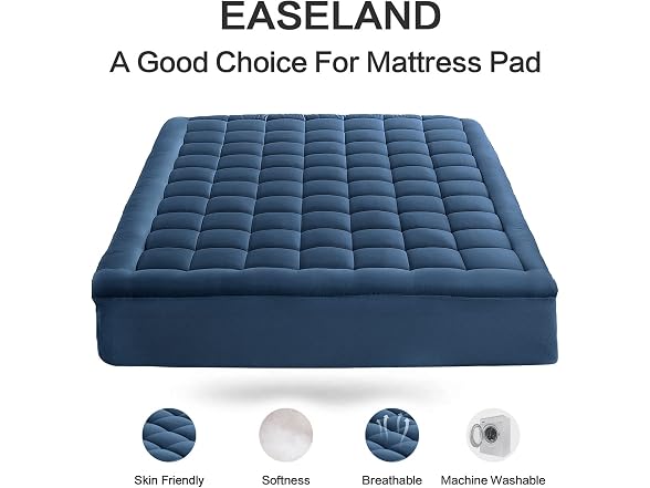 EASELAND Twin XL Mattress Pad Pillow Topper