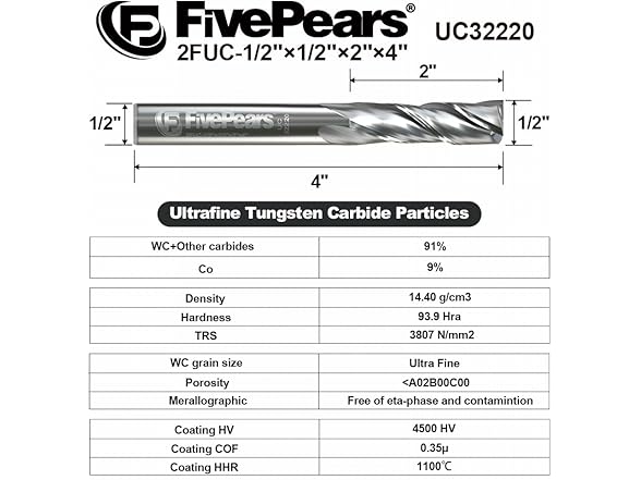 FivePears Up Cut Spiral Router Bit