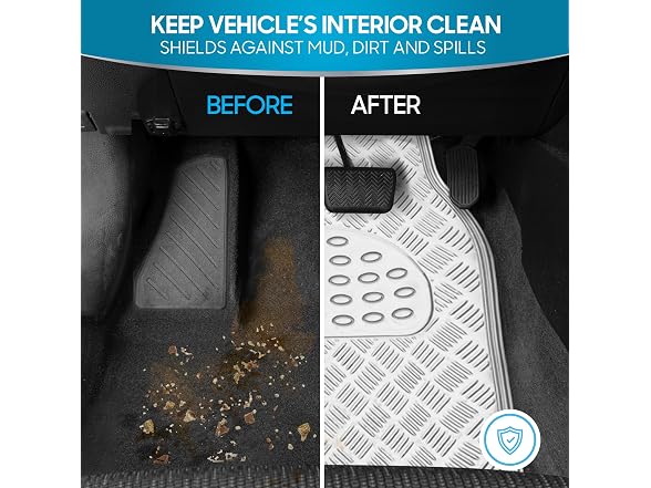 BDK Metallic Chrome Car Floor Mats