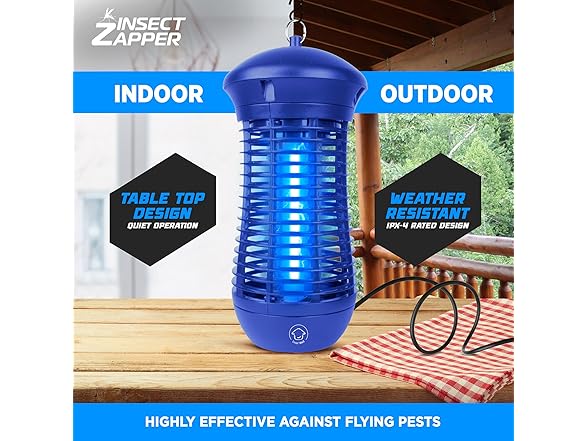 Livin’ Well Blue Bug Zapper Indoor Outdoor