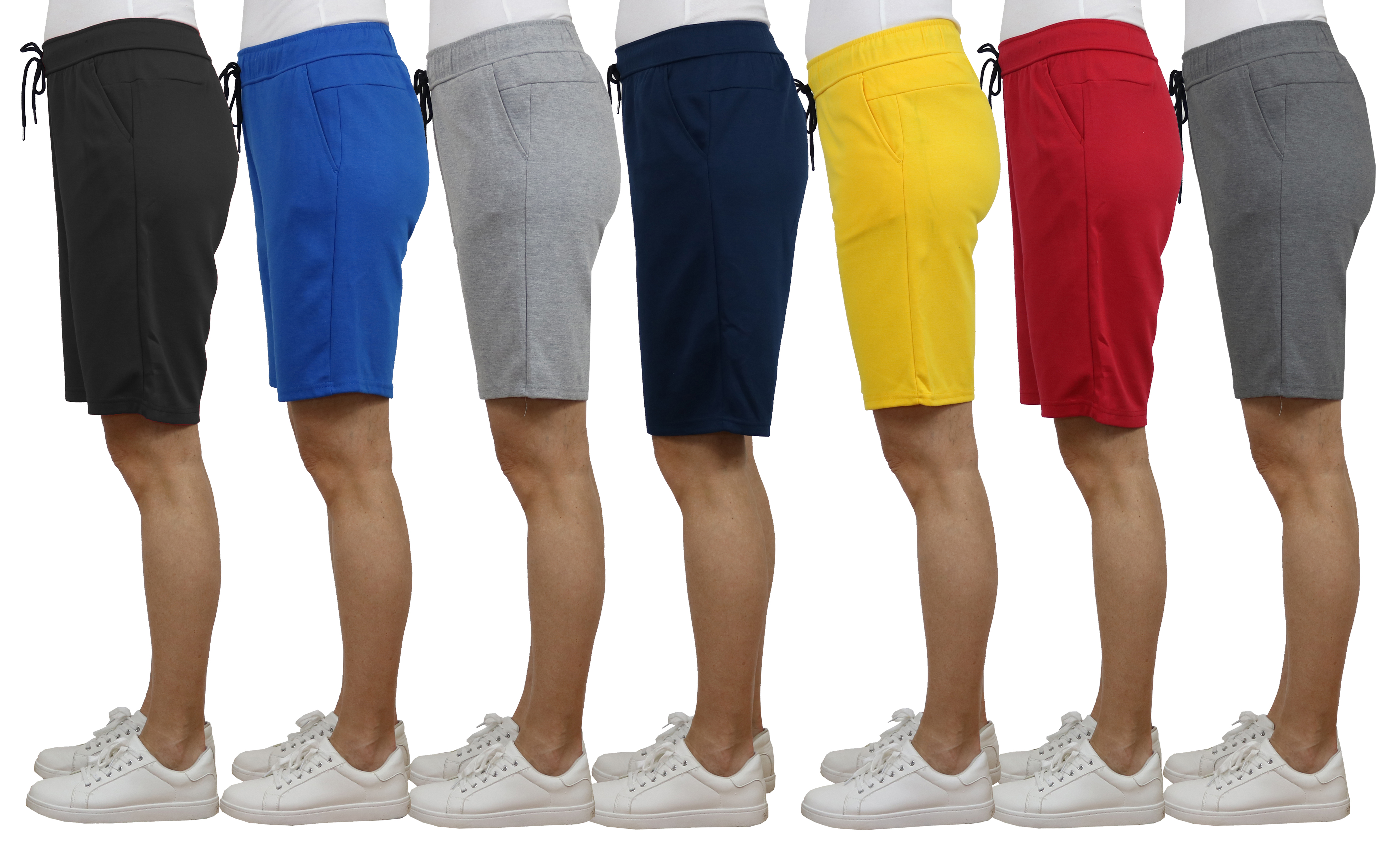 5Pk Womens Loose Fit T/F Active Shorts - Gallery 9