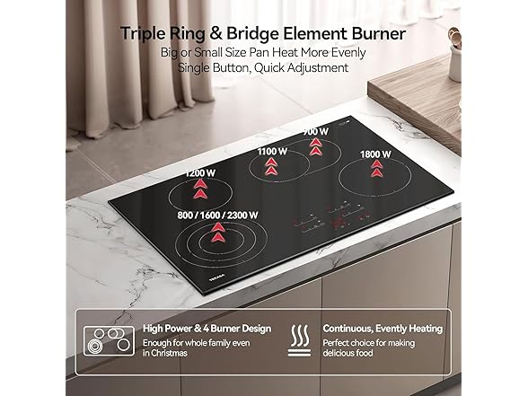 30 Inch Electric Cooktop