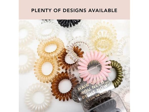 Kitsch Spiral Hair Ties for Women - Denim
