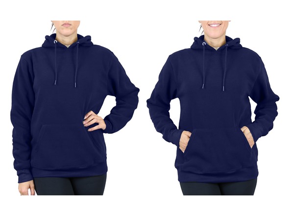3Pk Womens Fleece-Lined Pullover Hoodie