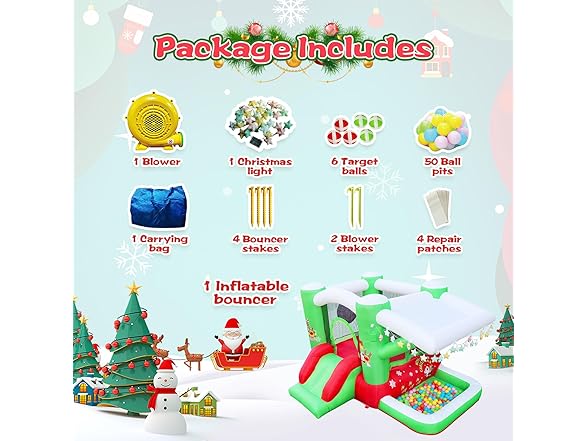 Tzou Inflatable Bounce House for Toddler