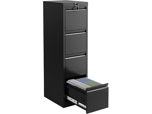 BouPower 4 Drawer File Cabinet with Lock