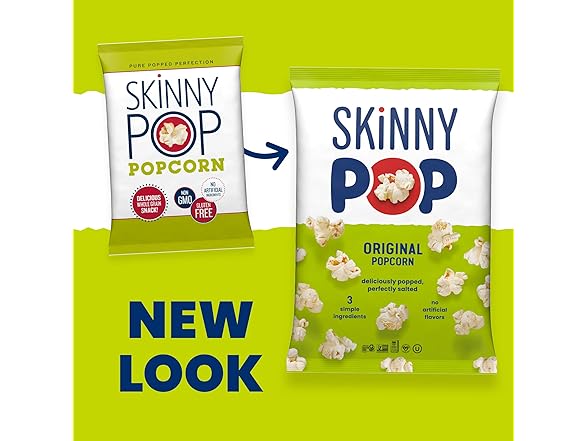 SkinnyPop Popcorn, Original, Whole Grain 8oz