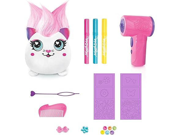 Canal Toys Airbrush Plush Hair’iffic Squishy Kitty
