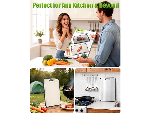 Washour Non Toxic Titanium Cutting Board for Kitchen