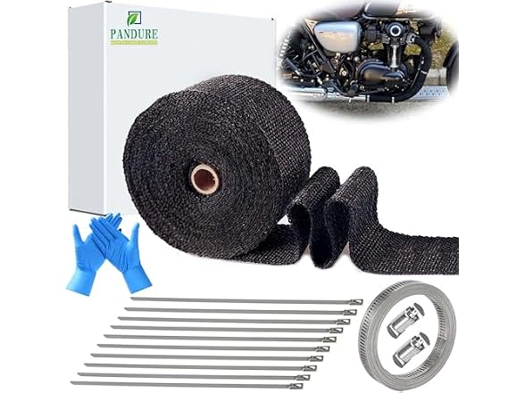 PANDURE Exhaust Heat Wrap Roll for Motorcycle Auto