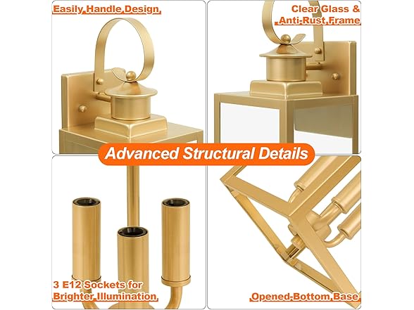 Yochoice 19'' Large Outdoor Wall Lantern