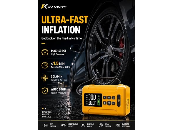 KANWITY Tire Inflator Air Compressor