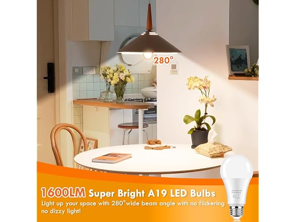 Kondras B0CKVCFDZZ 12-Pack A19 LED Light Bulb