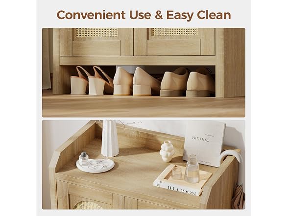 Mericonia Rattan Shoe Cabinet Storage