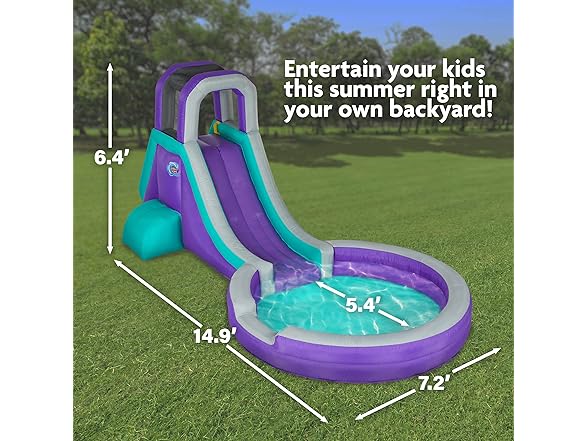Sunny & Fun Inflatable Single Ring Water Slide Park