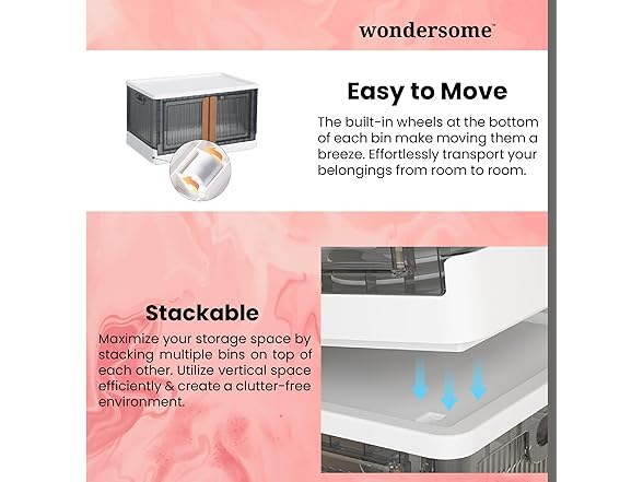 Wondersome Collapsible Storage Bins - 6-Pk