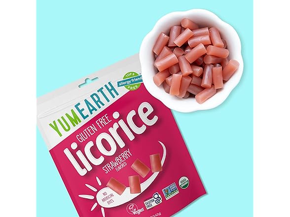 YumEarth Organic Gluten Free Strawberry Licorice