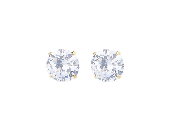 Gold Plated Round Stud Earring