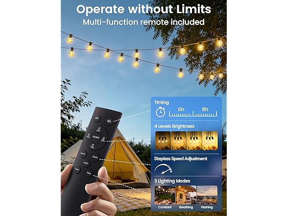 Brightever 3-Pack 150FT Solar String Lights Outdoor Waterproof