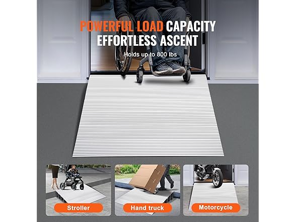 VEVOR Door Threshold Ramp, 6" Rise