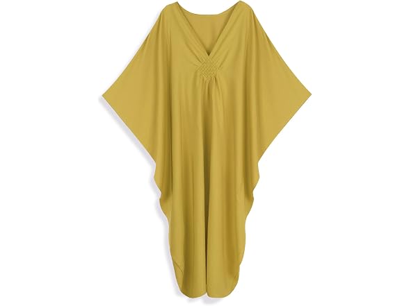 Edolynsa Women (OS) Casual Kaftan Beach Up Dress