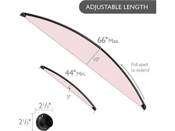 Design House Adjustable Curved Shower Rod