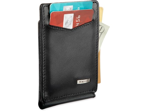 Haggar Men (OS) Rfid Leather Magnetic Front Wallet