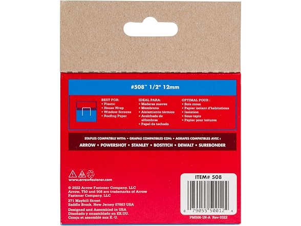 Arrow 508 Heavy Duty T50 1/2" Staples