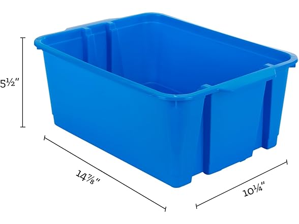 Stackable Plastic Book and Organizer Bin