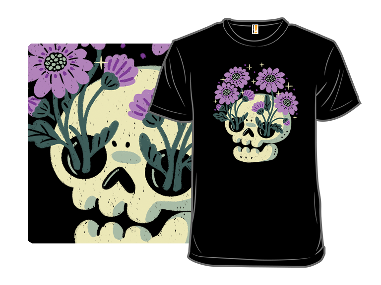 Skull with Purple Flowers - Gallery 8