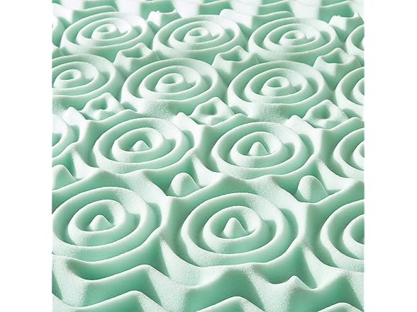 Mellow 1.5 Inch 5-Zone Memory Foam Mattress Topper- Calming