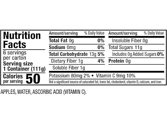 Mott's No Sugar Added Applesauce, 3.9 oz