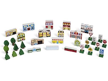$21.49, Was $39.99, 46% Off! Melissa & Doug Wooden Town Play Set dealfomo