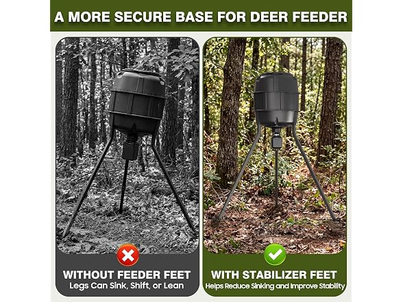 Relvek Feeder Tripod Feet 3-Pack