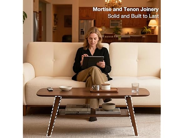 Bamskov Bamskov Mid Century Modern Coffee Table: