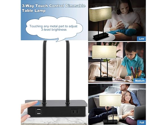 Bedside Touch Control Table Lamp