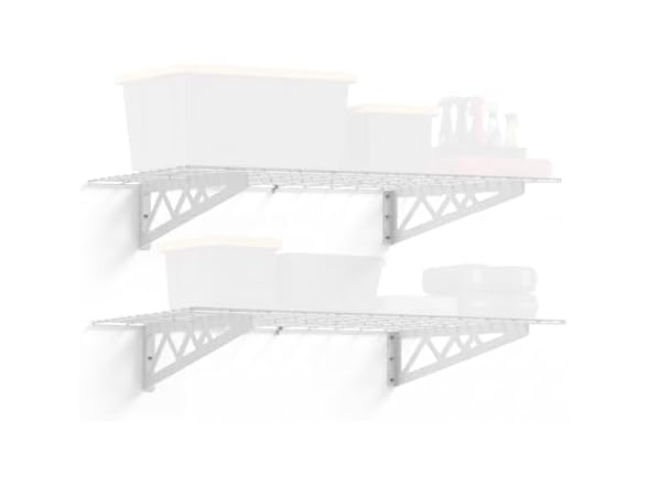 SafeRacks Steel Garage Wall Shelves 2-Pk 24"x48" Open Box