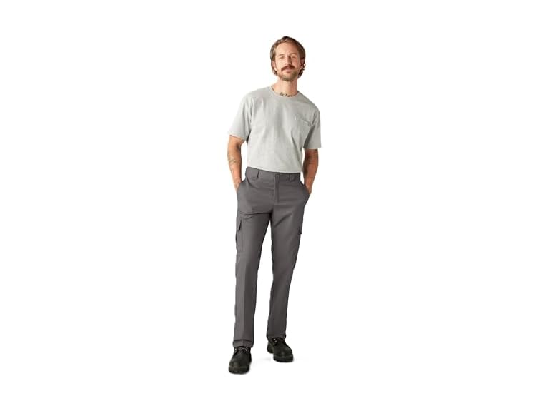 Flex Regular Fit Cargo Pants, Gravel Gray, 40 30