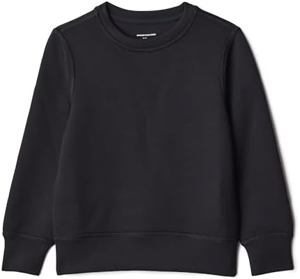 Amazon Essentials Boy's Active Sweat Relaxed-Fit Crewneck Pullover Sweatshirt, Black, XX-Large
