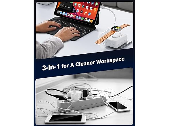 BEACOO 3 in 1 Retractable Wall Charger