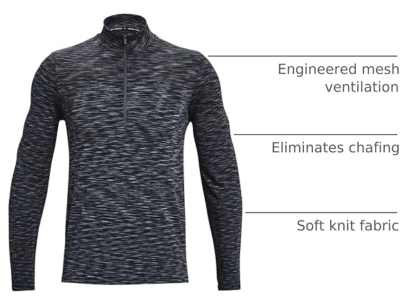 Under Armour Men (M) UA Seamless Zip Long Shirt