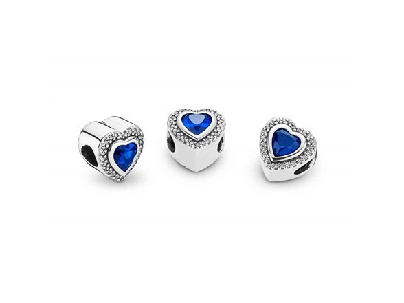 Pandora Sparkling Blue Heart Charm